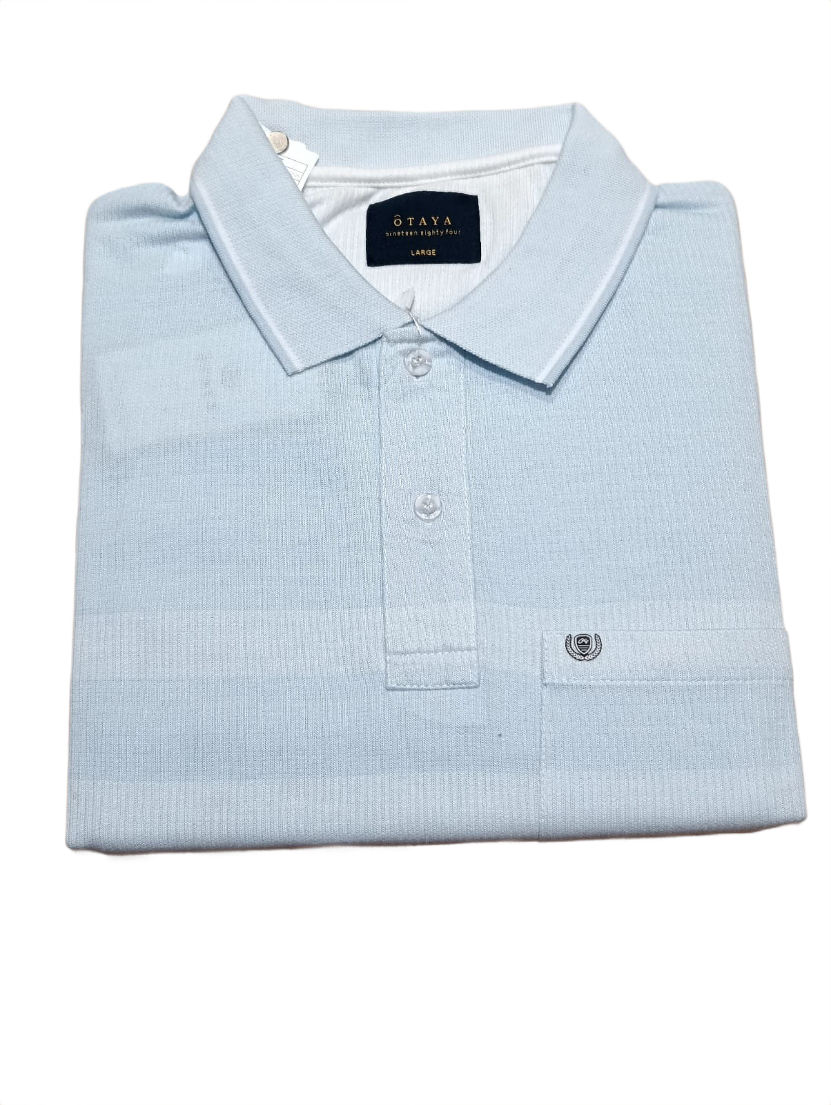 Sky Mist Colorblock Polo T-Shirt for Men | Premium Casual Cotton Polo