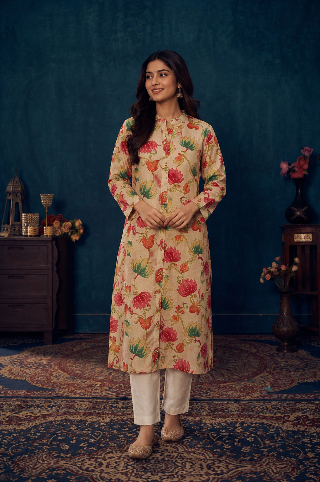 Elegant Floral Print Kurti