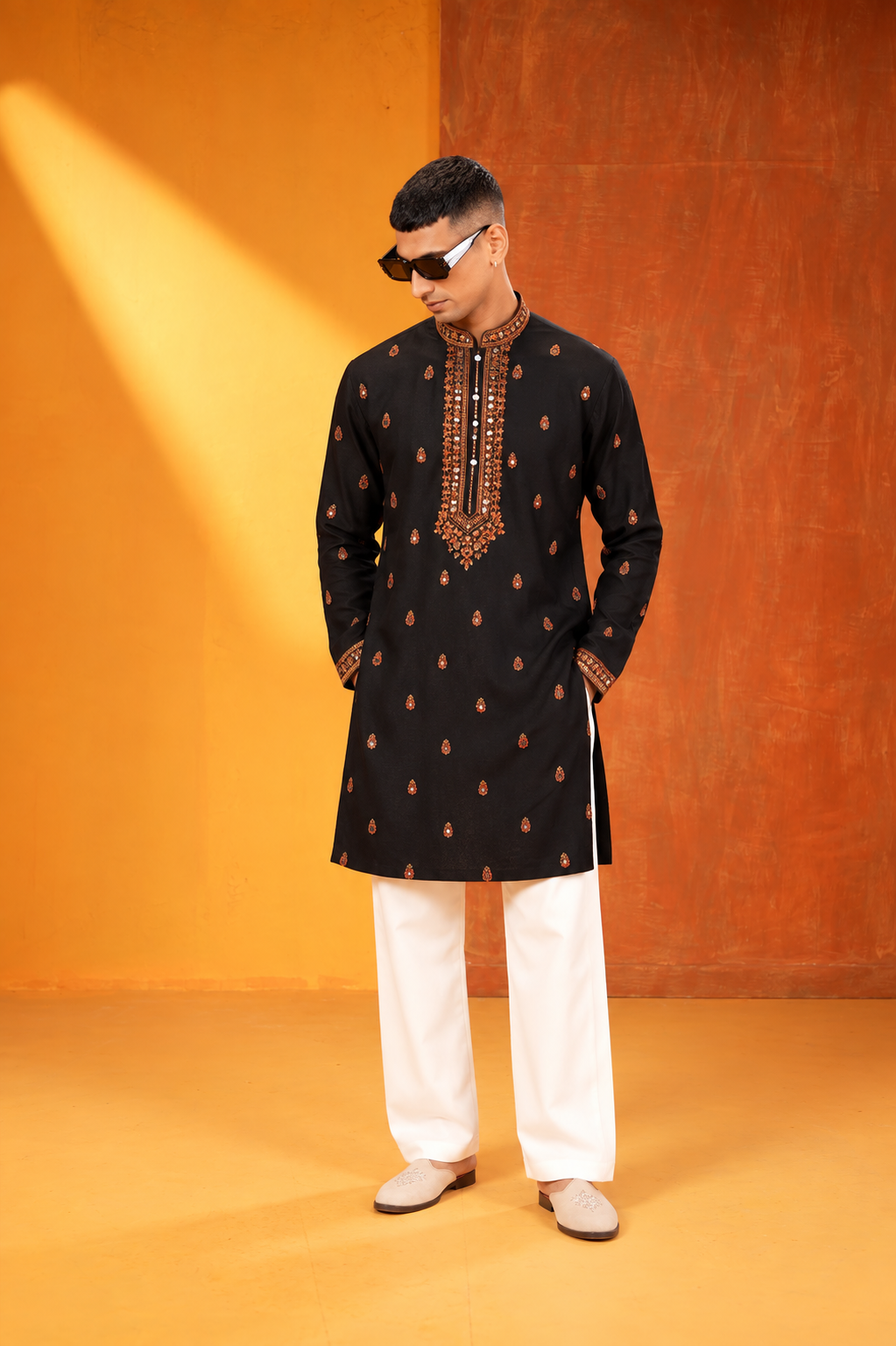 Back Embroidered Festive Kurta Set