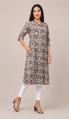 Women’s Abstract Printed A-Line Kurti