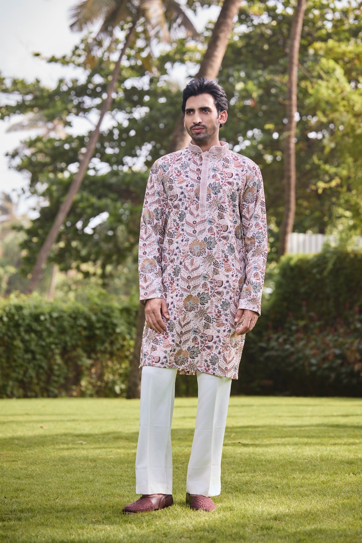 Floral Printed Festive Kurta Set
