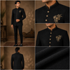 Classic Black Embroidered Jodhpuri Bandhgala Suit