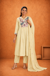 Elegant Embroidered Kurta Pant & Dupatta Set