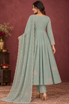 Sage Green Embroidered Anarkali Suit Set