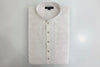 White Self-Textured Embroidered Kurta for Men