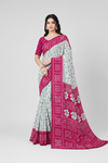 Saree with Emerald  Designer Border