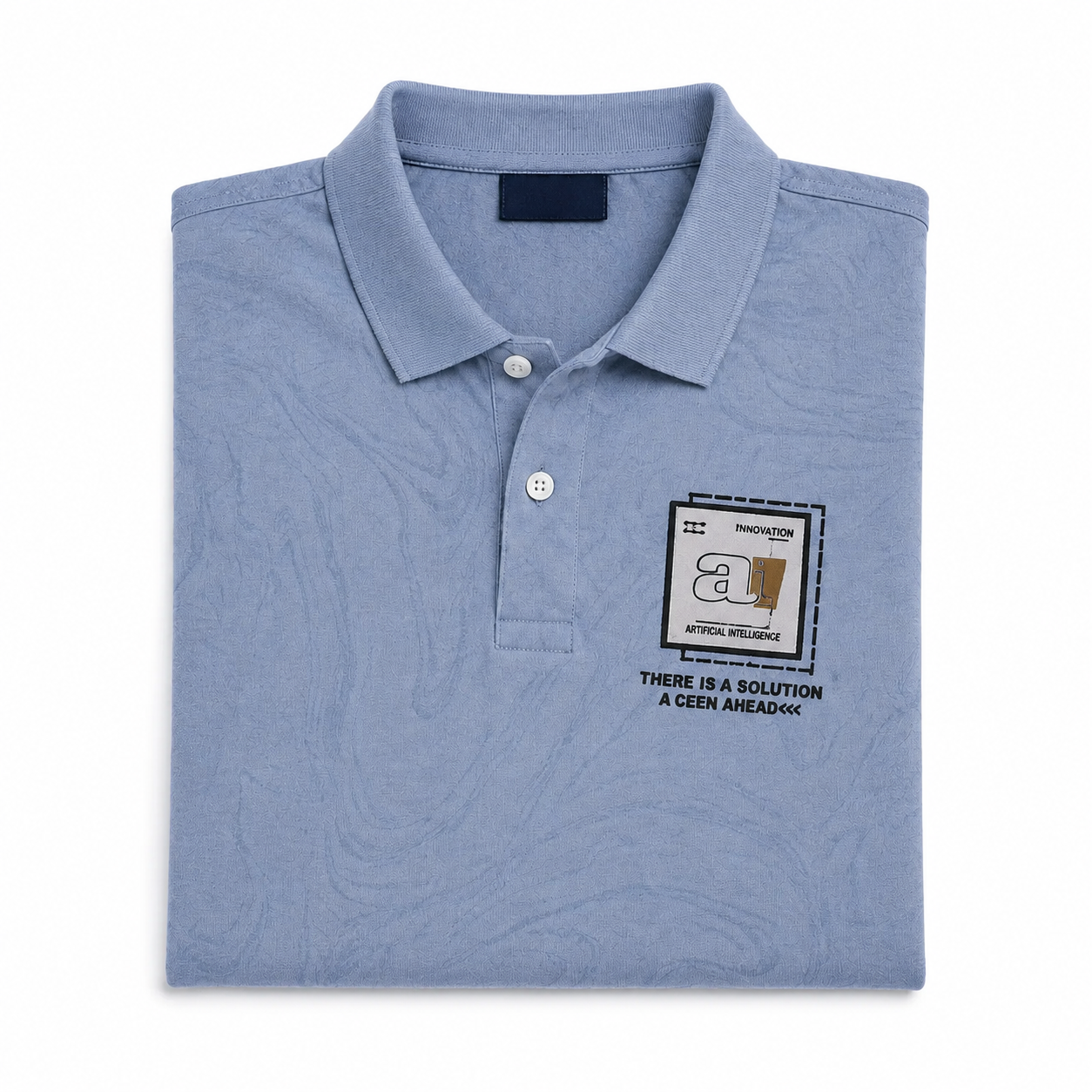 AAIMS Men's Sky Blue Polo T-Shirt