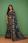 Elegant Multicolor Geometric Soft Silk Saree with Rich Zari Border