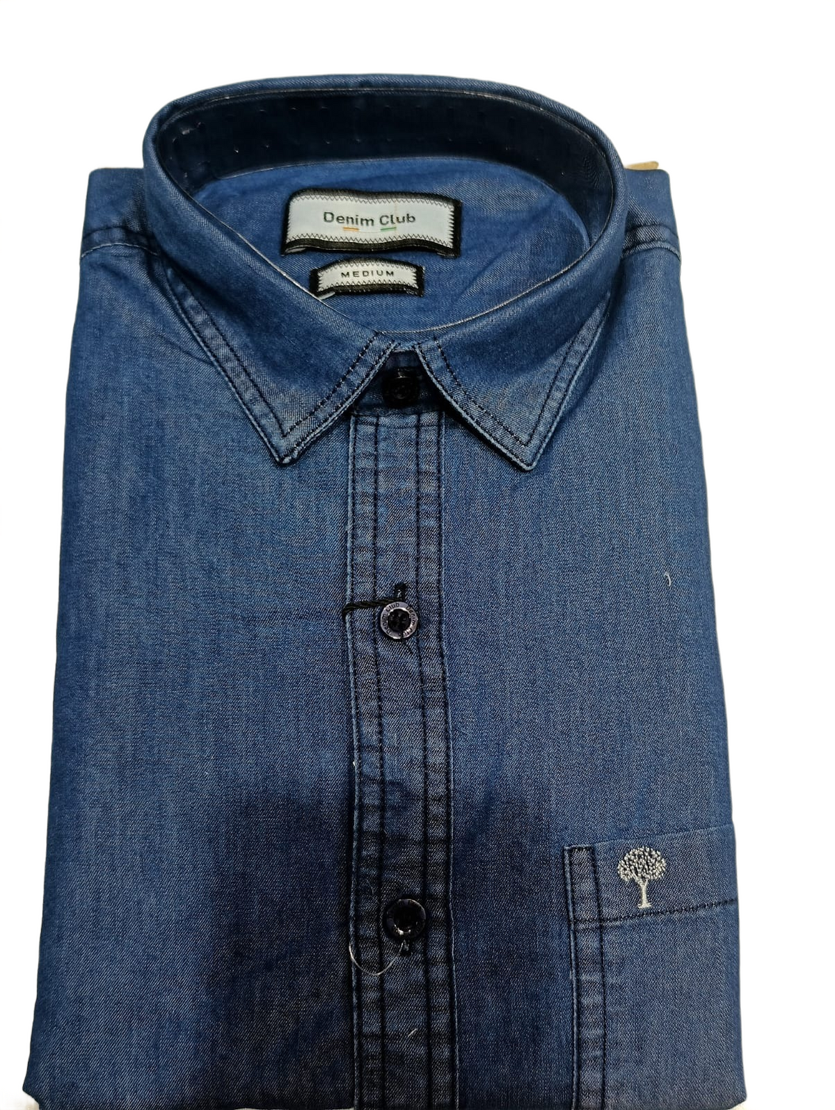 Men’s Indigo Blue Denim Full Sleeve Casual Shirt