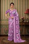 Lavender Bloom Floral Printed Saree – Soft Elegance for Every Occasion