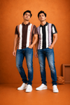 Men's  Vertical Stripe Polo T-Shirt
