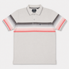 Men’s Light Grey Striped Polo T-Shirt
