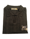 Men's Premium Charcoal Grey Textured Polo T-Shirt
