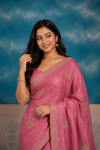 Embroidered Saree with Elegant Zari Detailing