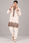 Ivory Paisley Embroidered Kurta Set