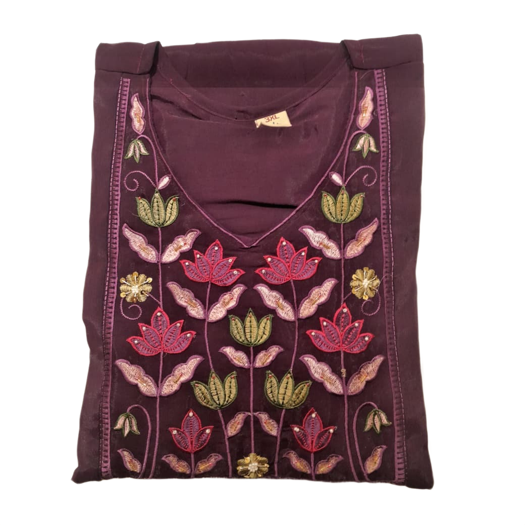 Women  Embroidered Anarkali Kurta Pant Dupatta Set