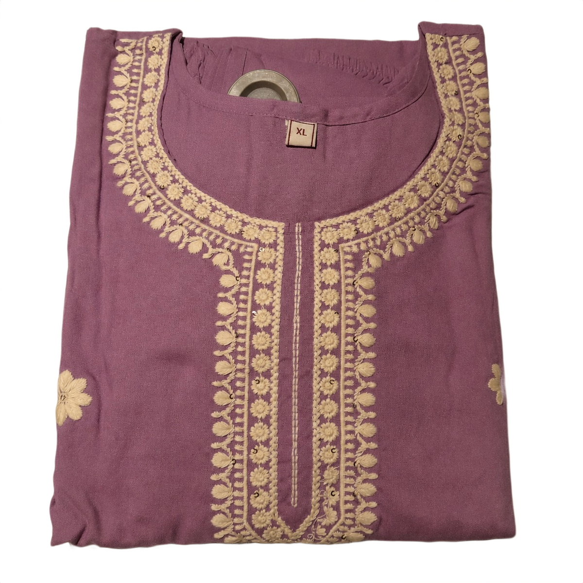 Lavender Embroidered Kurta Pant Set for Women