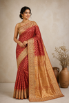 Women's Saree with Intricate Silver Zari Border