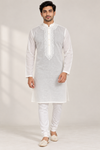 Men’s White Mandarin Collar Kurta