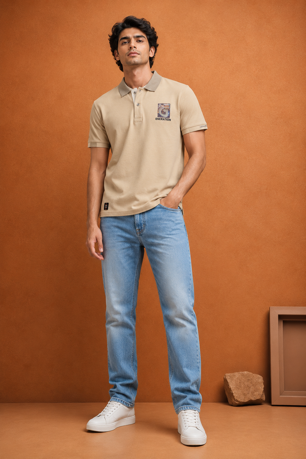Pure Street Zip Polo T-Shirt for Men