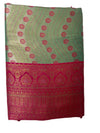Elegant Saree with Magenta Zari Border