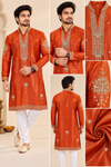 Men’s Rust Orange kurta Set