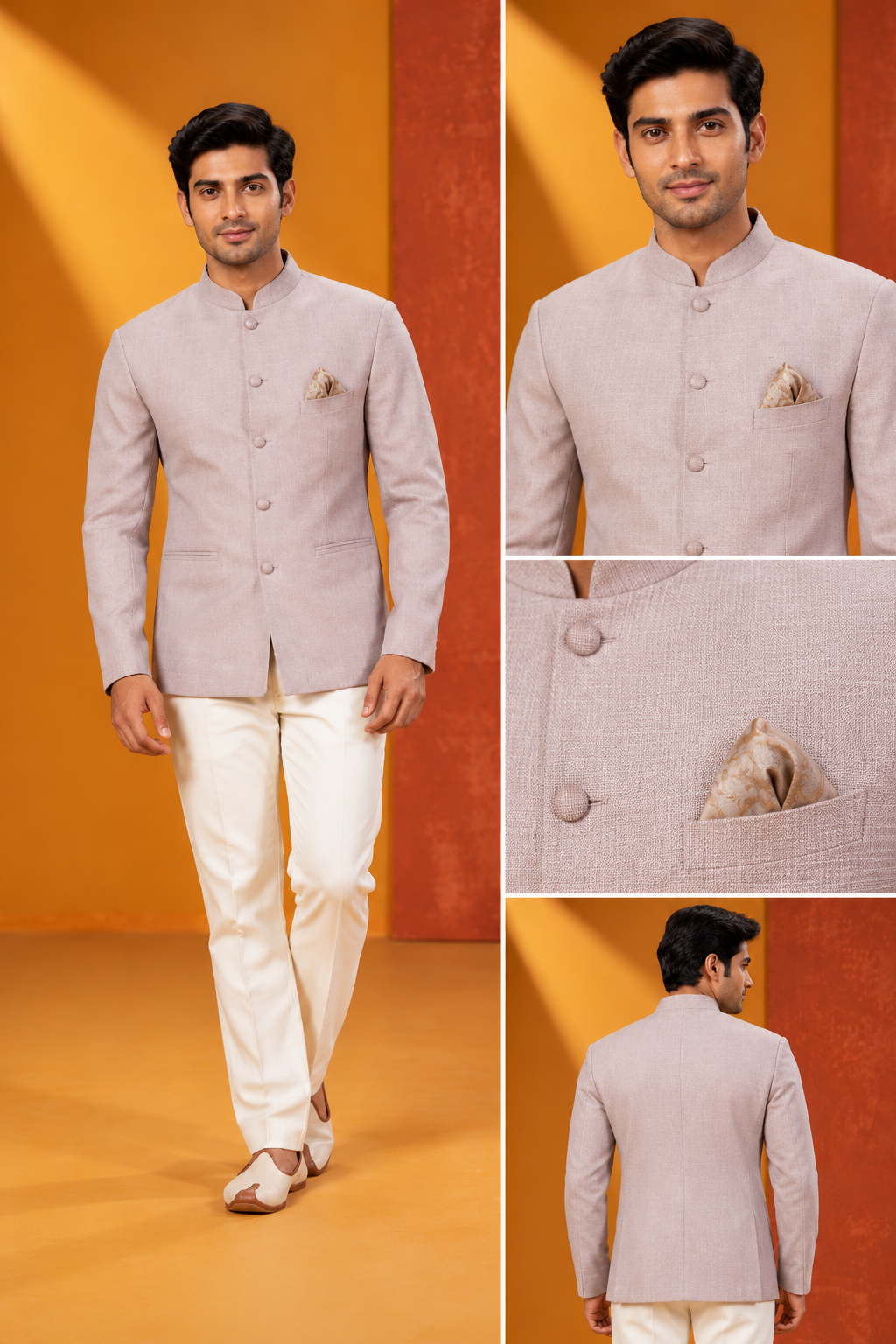Men's Pastel Lavender Classic Jodhpuri Suit