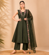 Elegant  Embroidered Kurta Pant Set with Dupatta