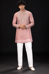Dusty Rose Embroidered Festive Kurta Set