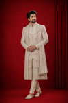 Royal Ivory Blush Embroidered Sherwani