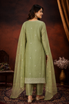 Sage Green Embroidered Festive Kurta Set