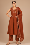 Elegant  Embroidered Kurta Pant Set with Dupatta