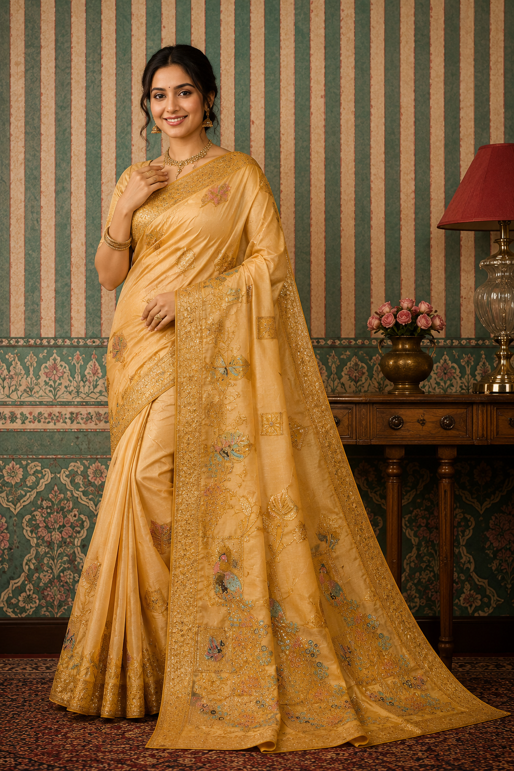 Saree with Rich Zari Traditional Pallu