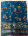 Women's  Floral Printed Saree with Traditional Border