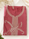 Rose Pink Kurti Pant & Dupatta Set