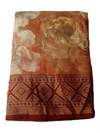 Elegant Floral Printed Saree with Designer Woven Border