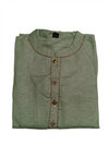 Women's Printed Kurti with Ikat Palazzo Co-ord Set
