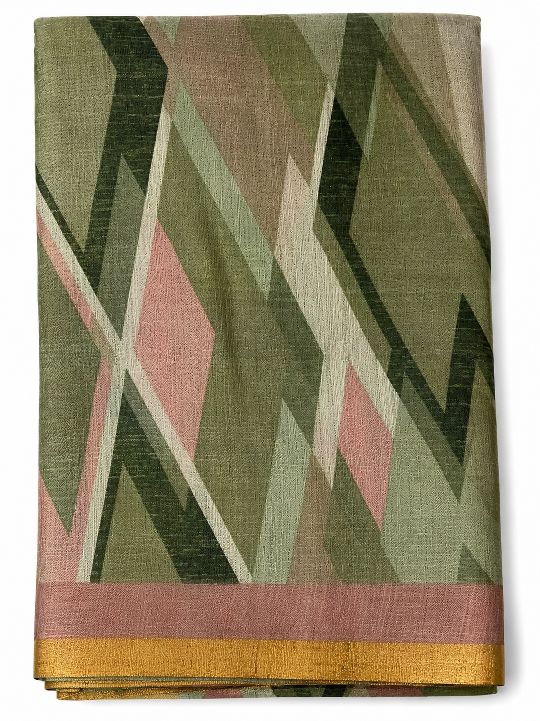 Elegant  Printed Saree with Designer Pallu & Woven Border