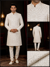 Ivory Embroidered Royal Sherwani Set