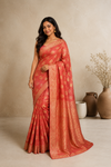 Elegant  Saree with Rich Gold Zari Weaving