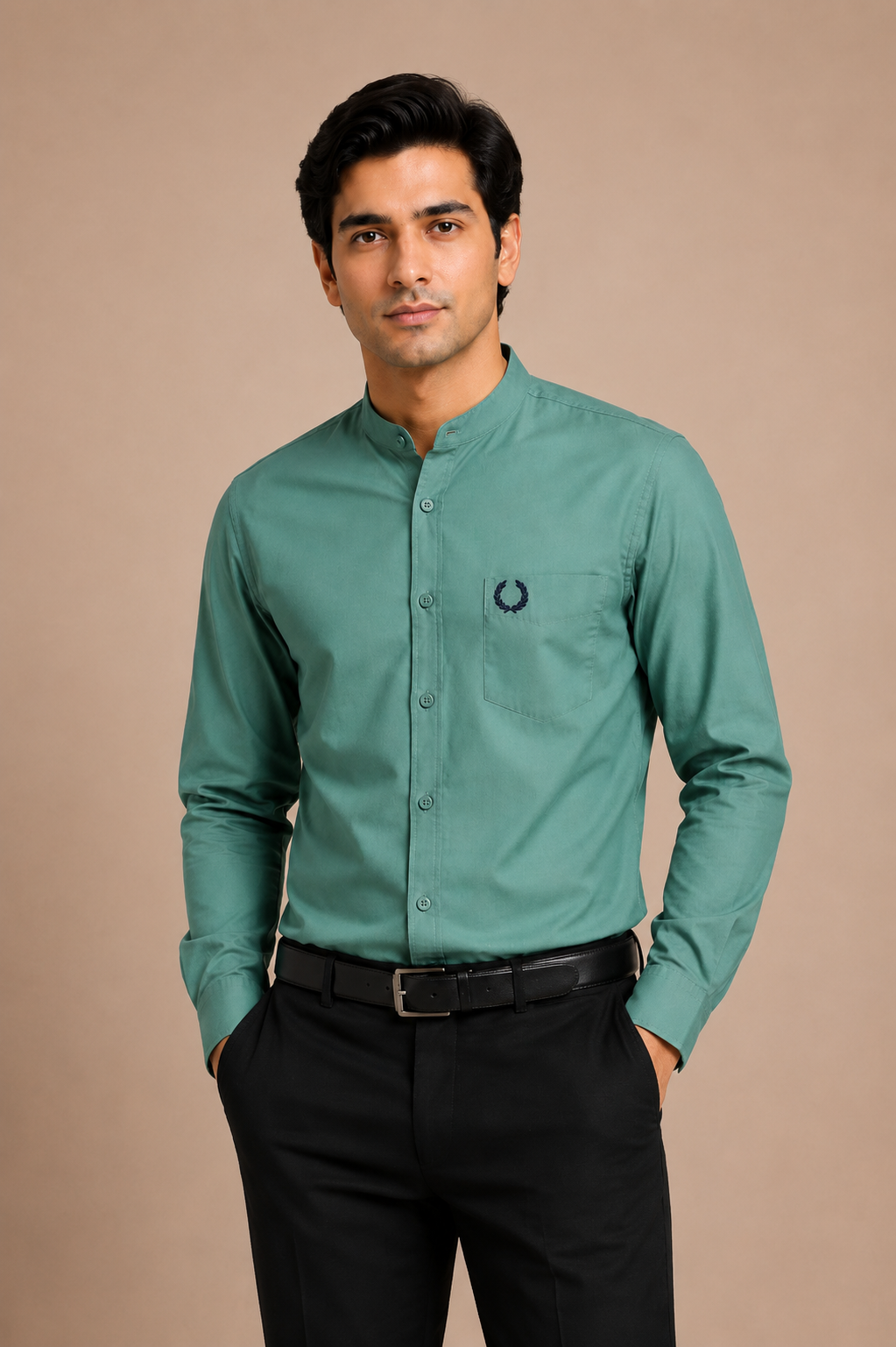Men's Premium  Mandarin Collar Formal Shirt
