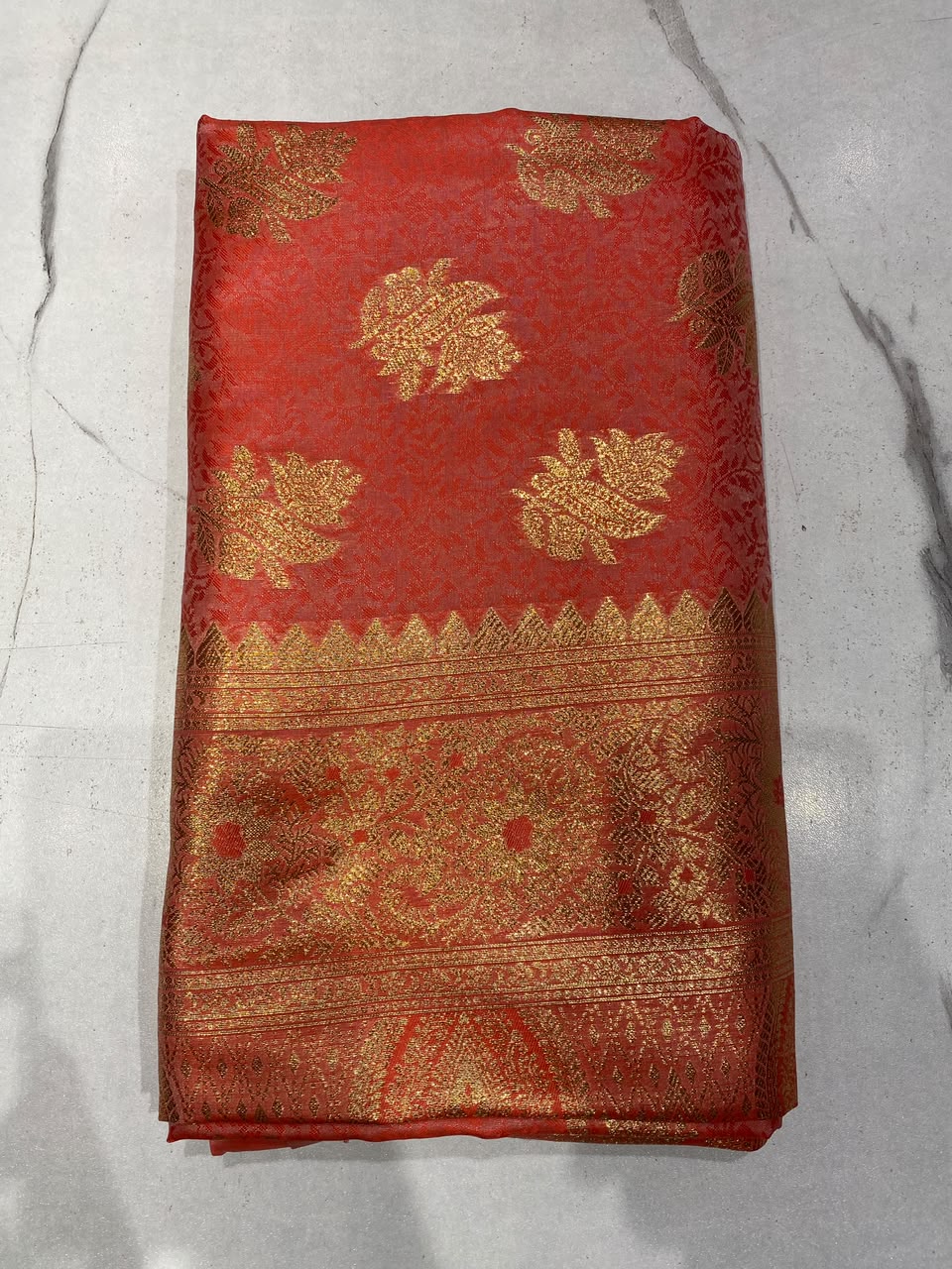 Elegant  Saree with Rich Gold Zari Weaving