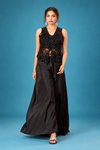 Black Sequin Floral Party Wear Co-ord Set