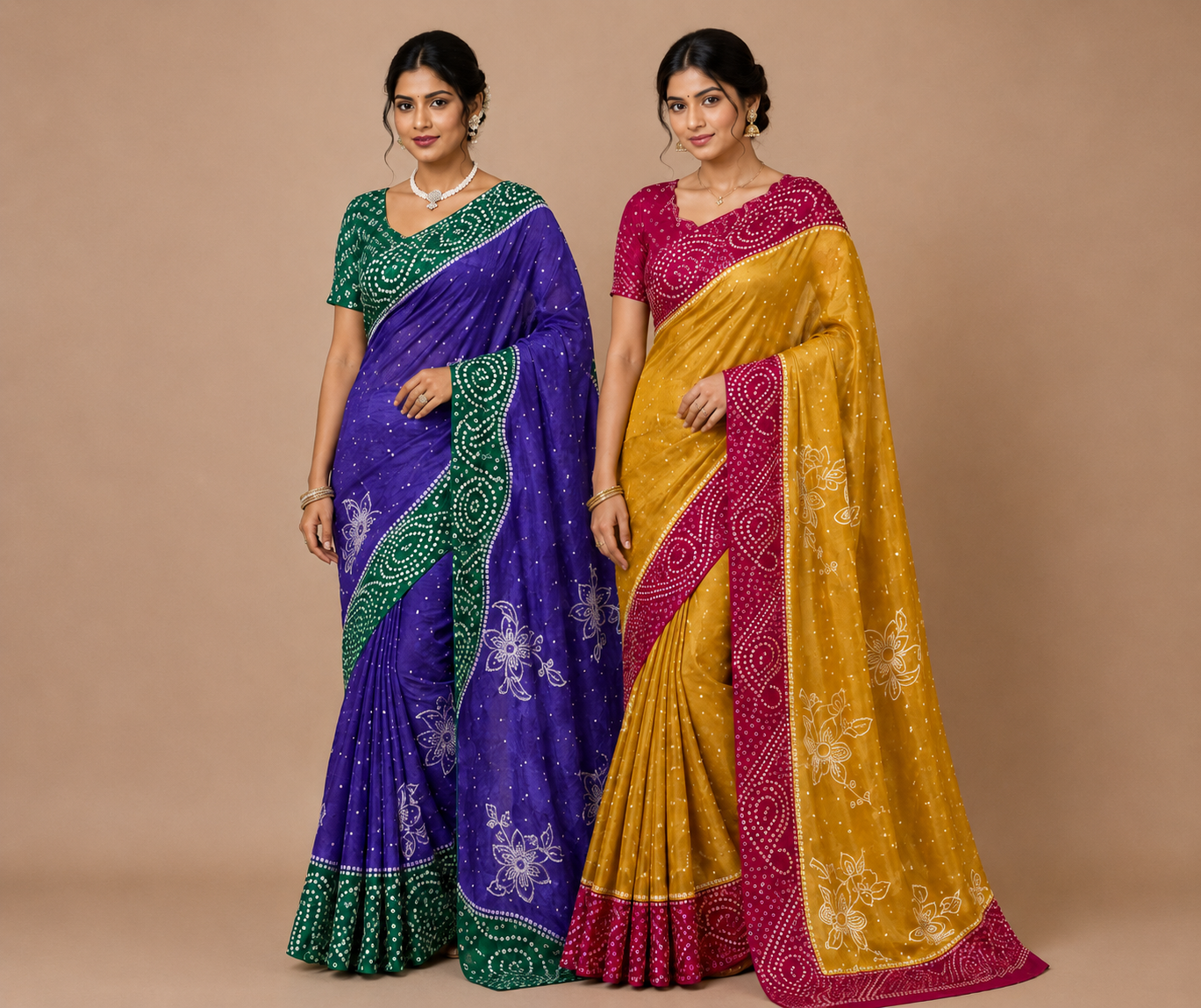 Women’sPrinted Saree with Floral Design