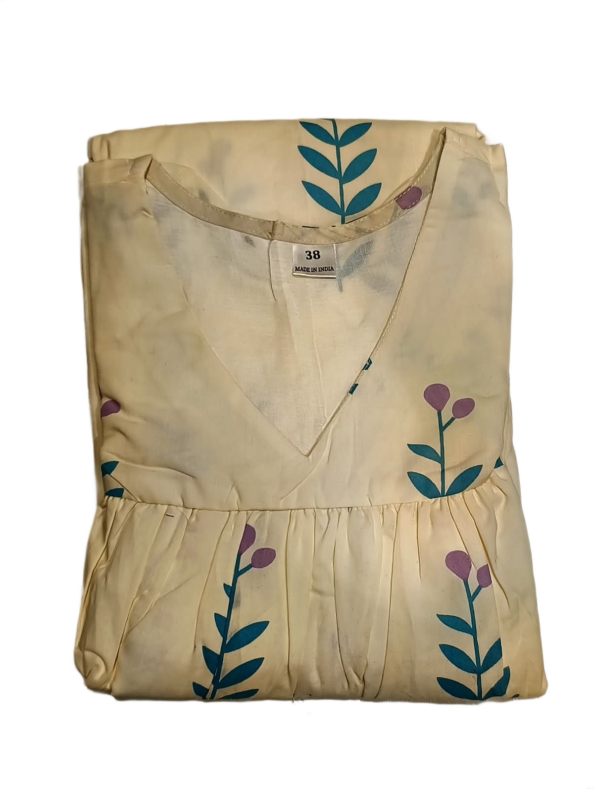 Elegant Cream Floral Printed Kurta & Palazzo Set for Women