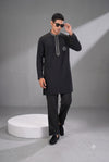 Black Embroidered Kurta Set