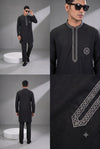 Black Embroidered Kurta Set