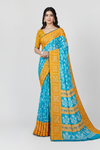 Saree with Emerald  Designer Border