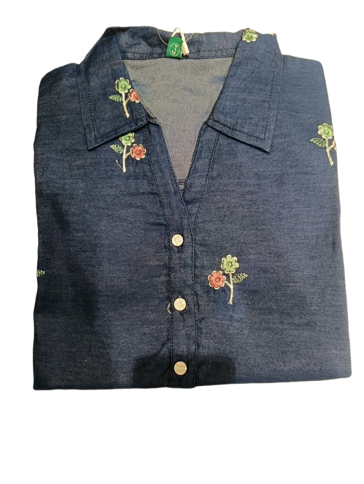 Women's Navy Blue Floral Embroidered Co-Ord Set