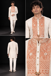 Ivory Embroidered Festive Kurta Set